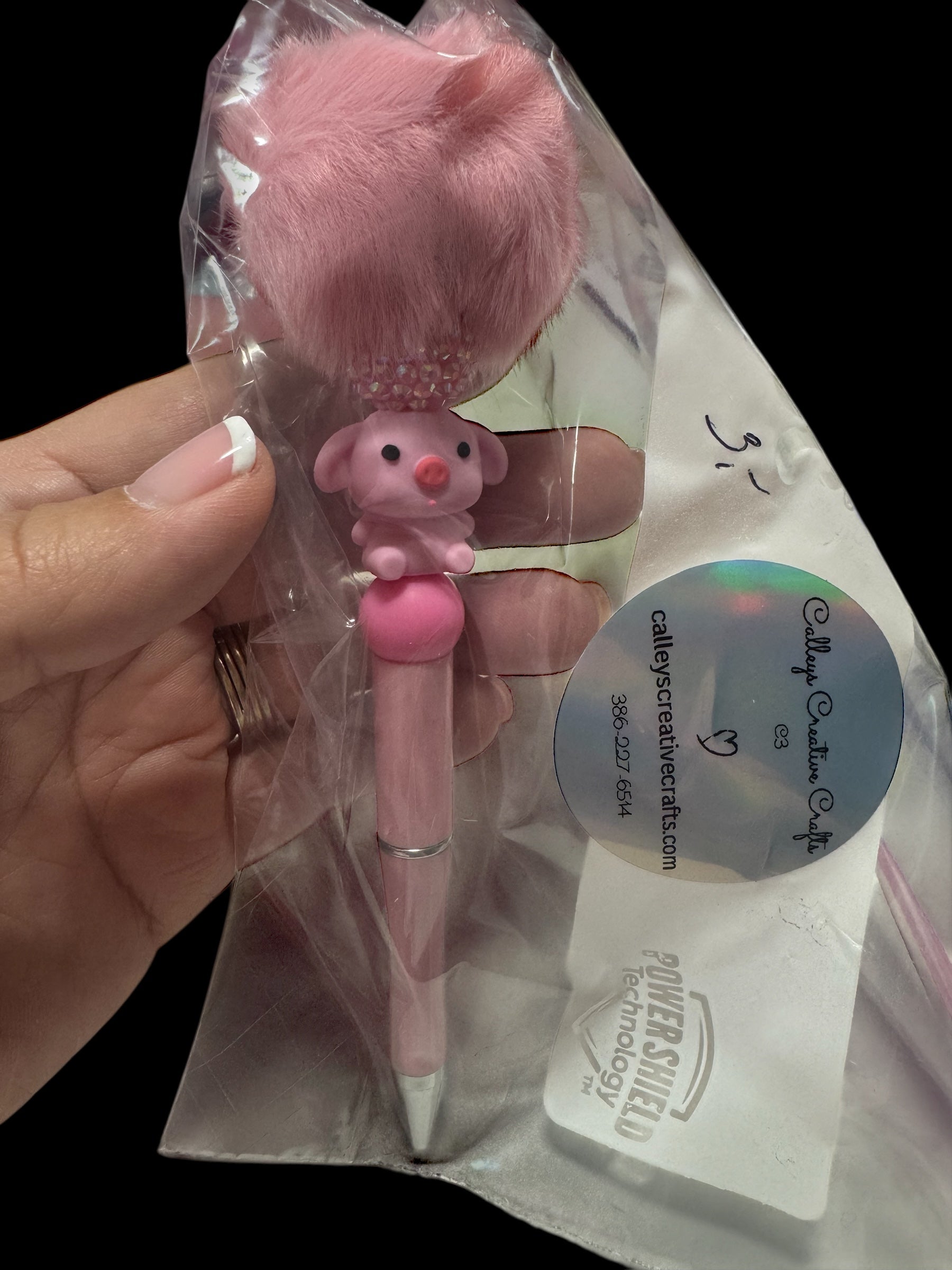 Puffy Pink Pig Pen image 0