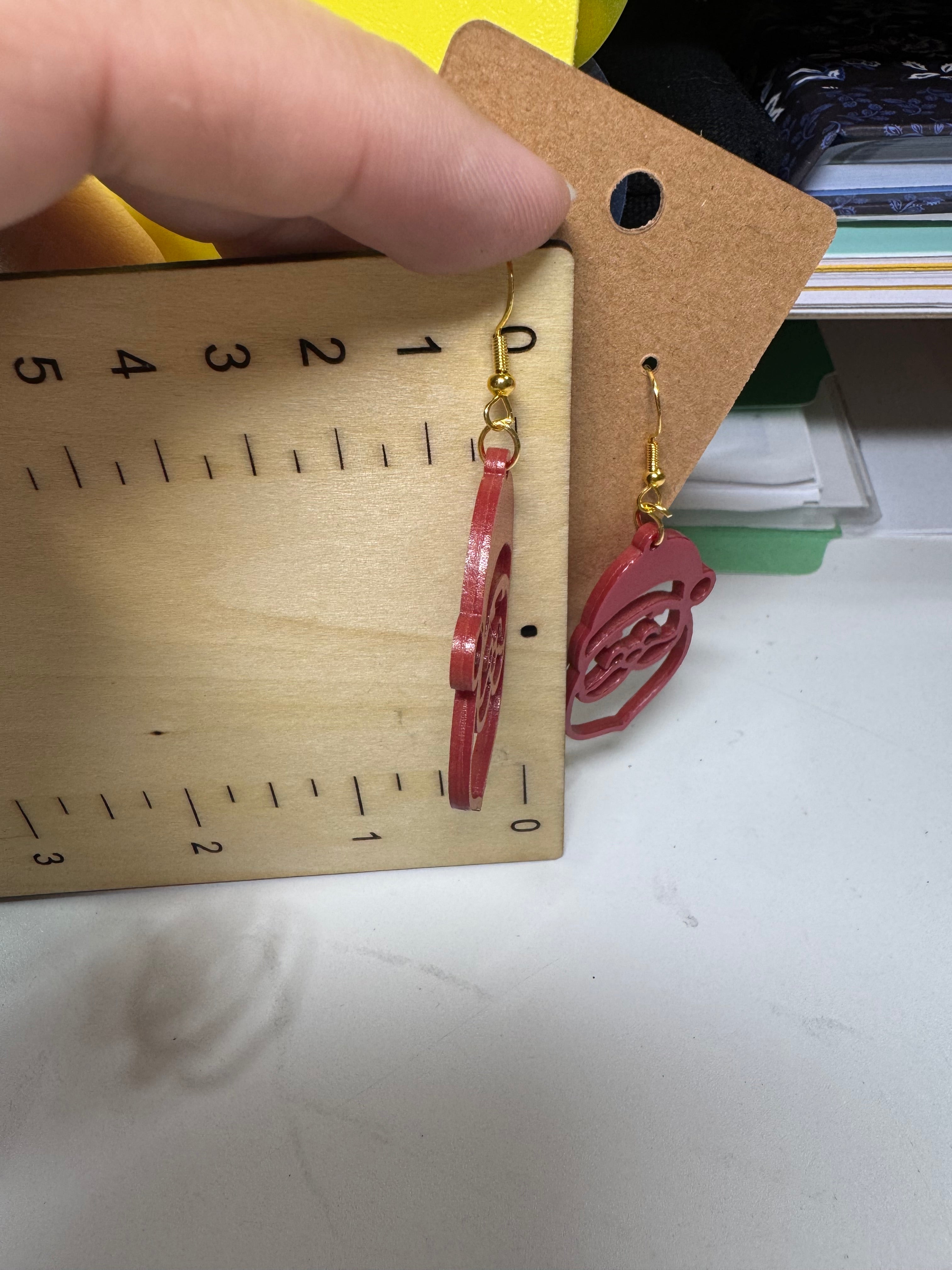 Santa Face Red Dangle Earring image 1