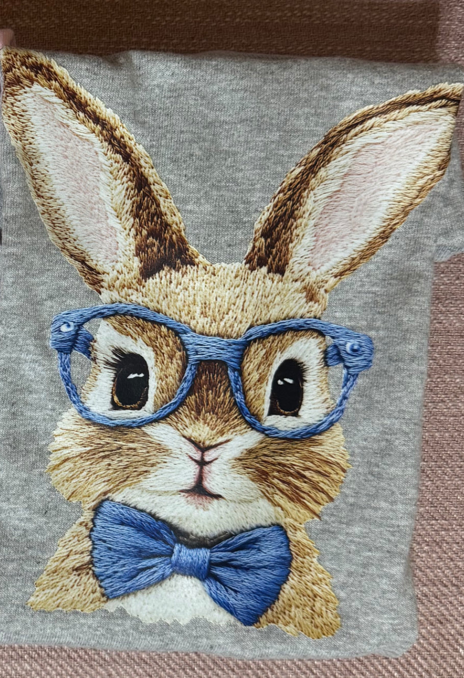 Boy Easter Bunny wearing Glasses T Shirt image 0