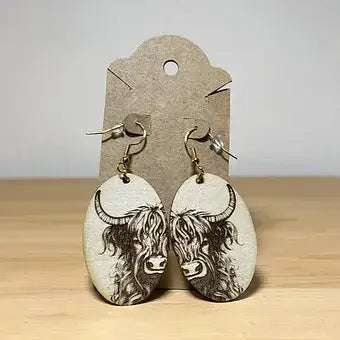 Hilander Cow Earrings image 0