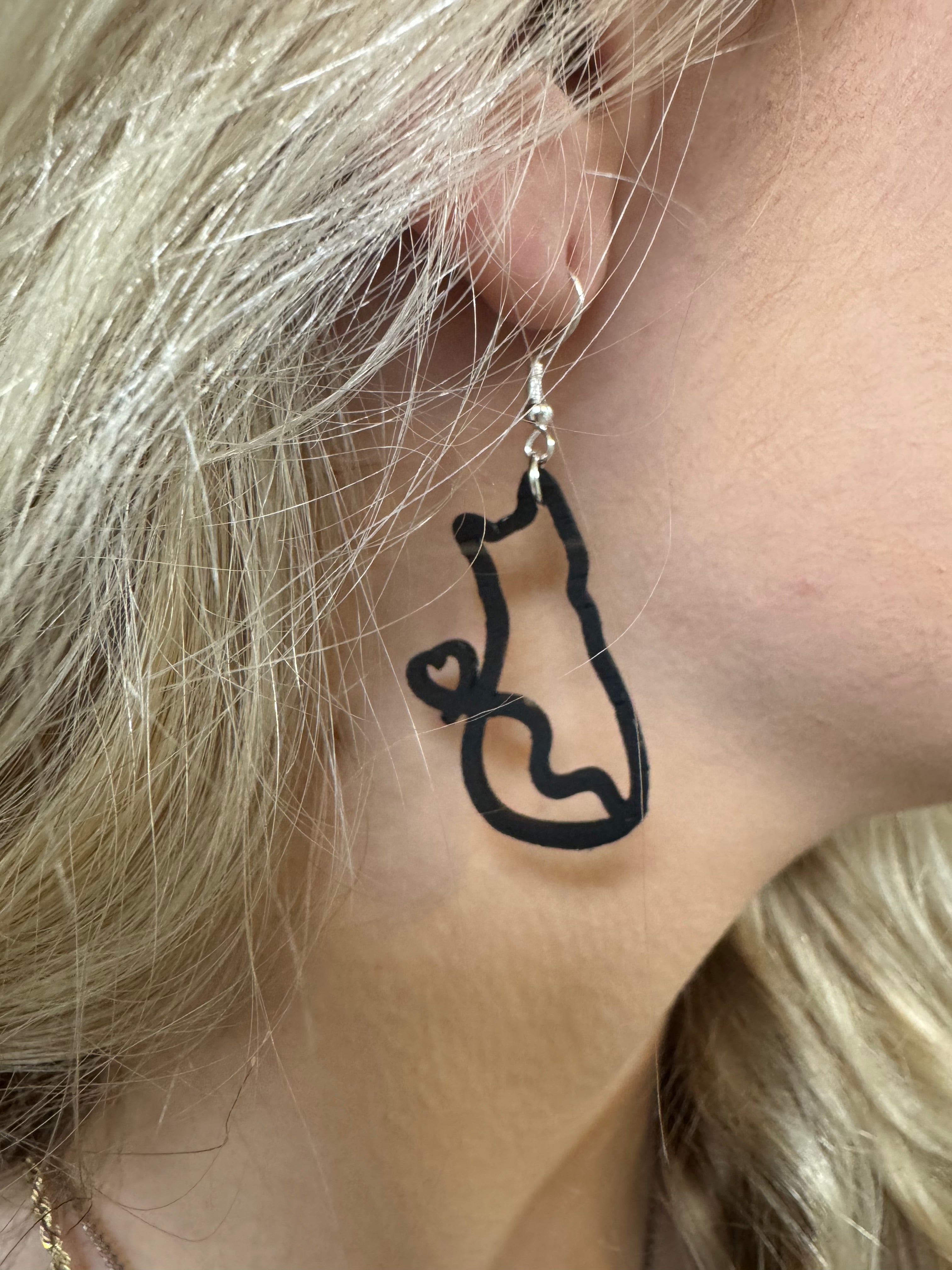 Whimsical Cat Earrings image 1