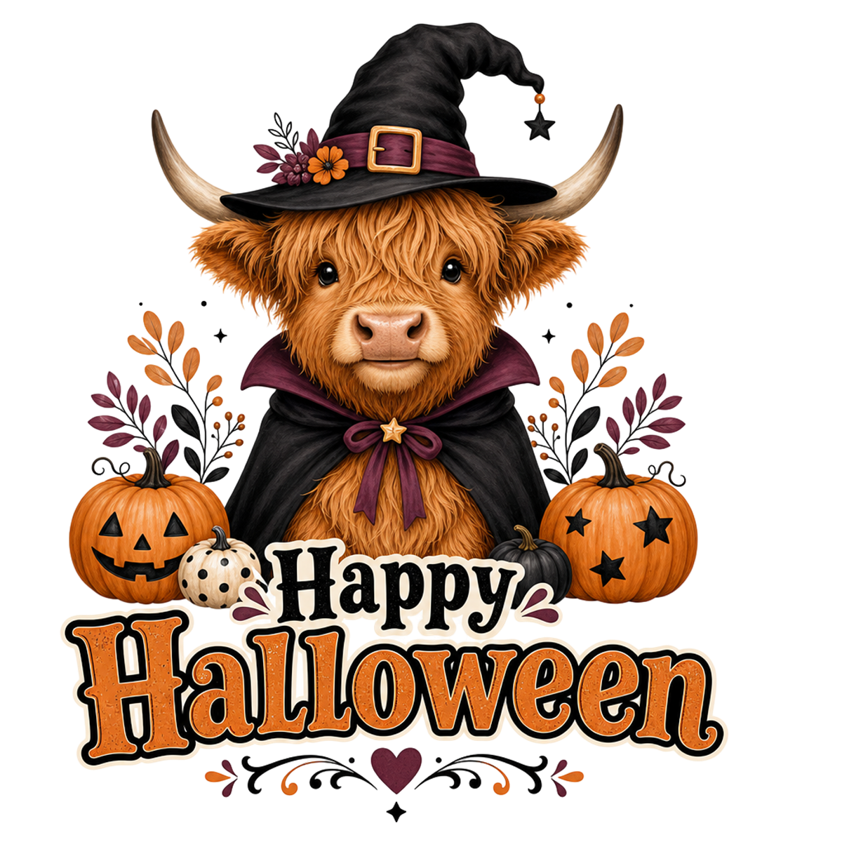 Happy Halloween Hilander Cow