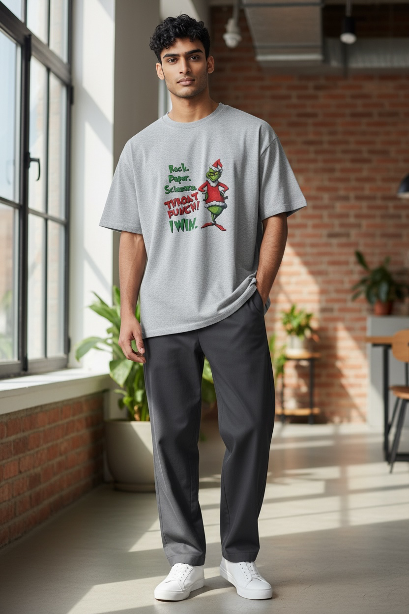 Grinch - Rock Paper Scissors Throat Punch I Win T Shirt