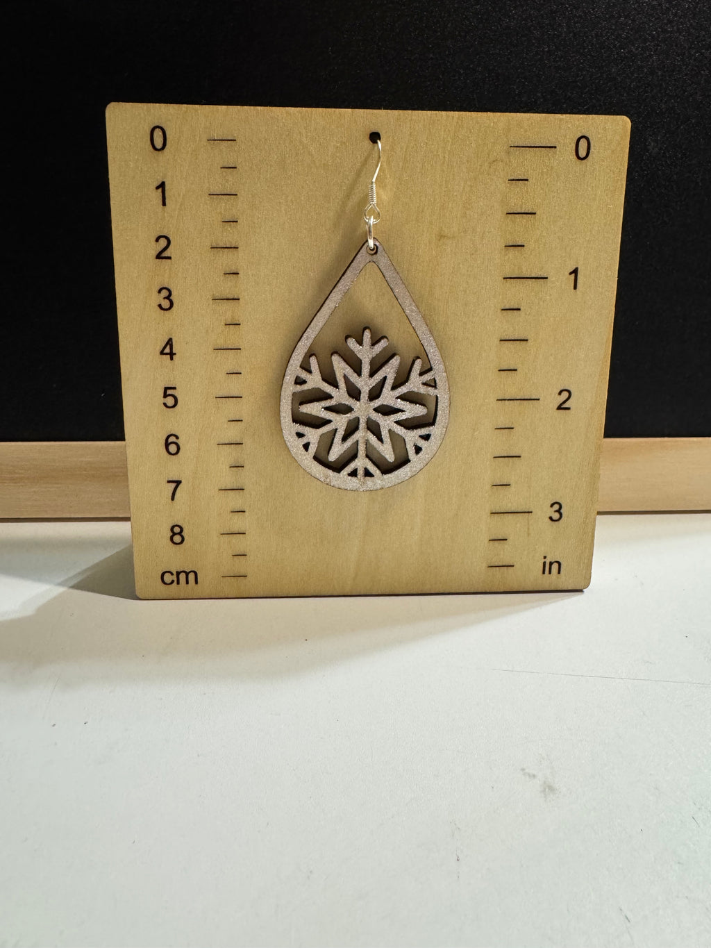 Snowflake Teardrop Earring image 1