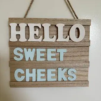 Wood Bathroom Sign image 0