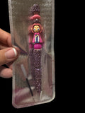 Princess Pen on purple sparkle image 0