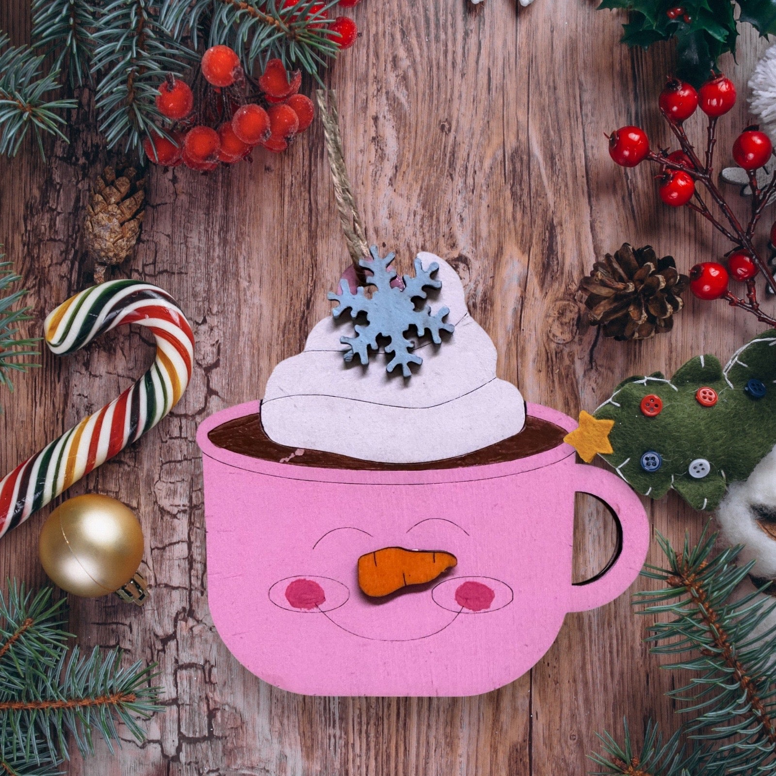 DIY Cup of Cocoa Christmas Ornament image 1
