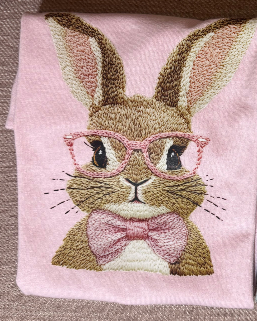 Girl Easter Bunny wearing Glasses T Shirt image 0
